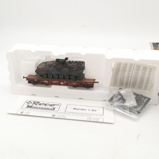 Roco Minitanks H0 818 Flachwagen mit Panzer Marder der DB in OVP QR8458 – Bild 5