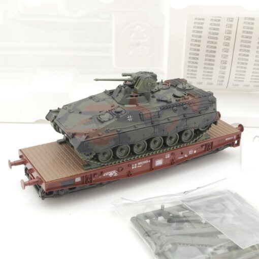 Roco Minitanks H0 818 Flachwagen mit Panzer Marder der DB in OVP QR8458