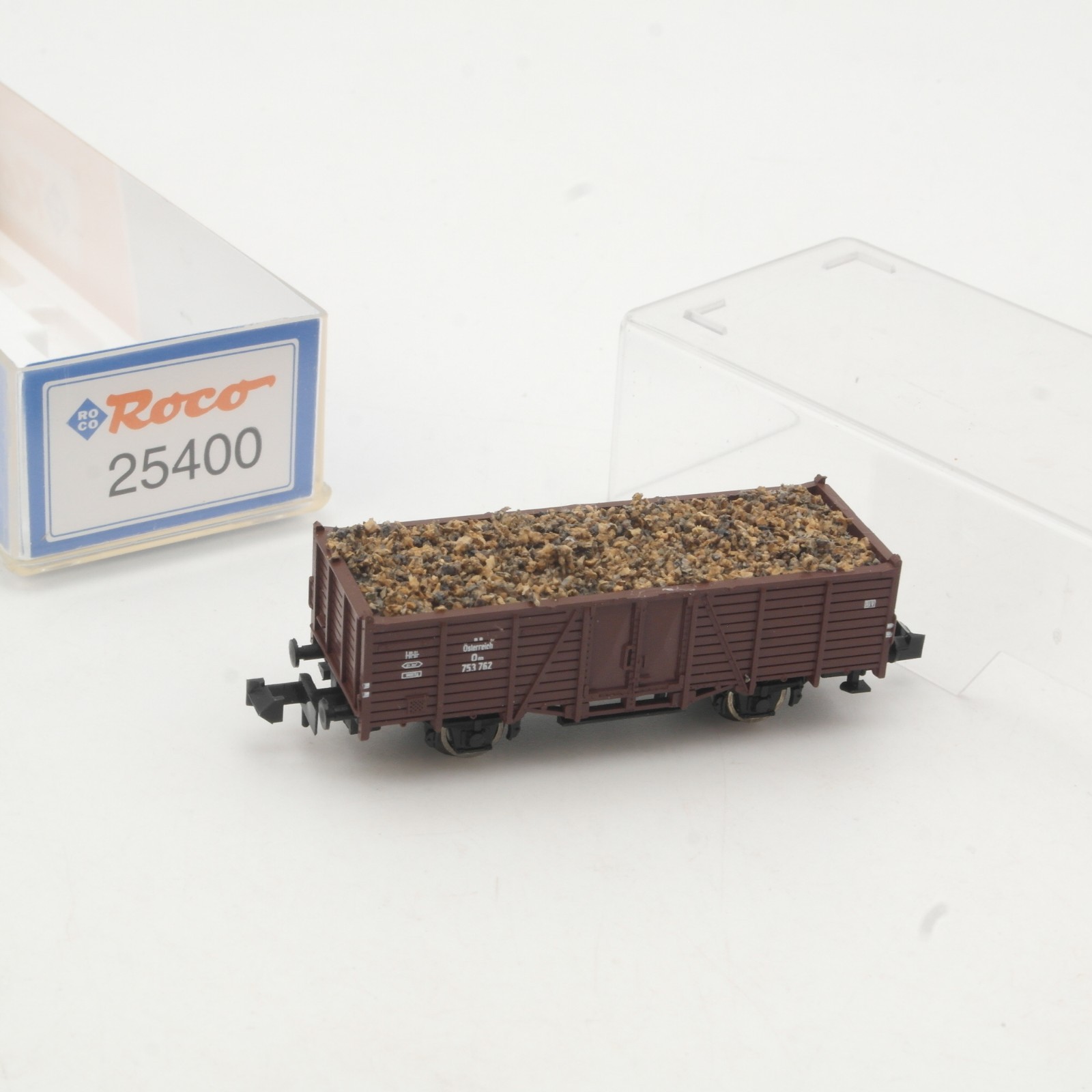 Roco N 25400 Hochbordwagen mit Ladung der ÖBB in OVP RR5382