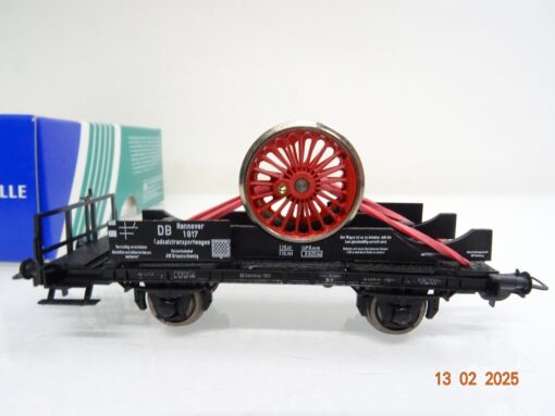 Sachsenmodelle H0 16131 Tiefladewagen mit Lokradsatz der DB in OVP PR5907 – Bild 3