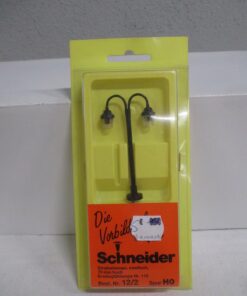 Schneider H0 12/2 Straßenlampe, zweifach 70 mm hoch m.OVP WZ6088