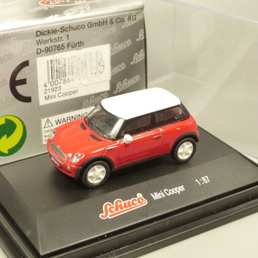 Schuco 1:87 21923 Mini Cooper rot/weiß in OVP EX5840