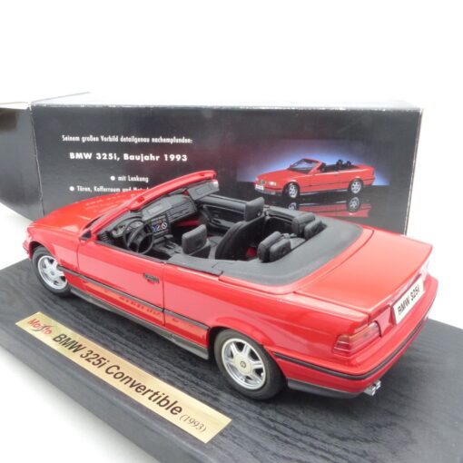 Tchibo / Maisto 1:18 45399 BMW 325i Cabrio rot Baujahr 1993 in OVP EX5180 – Bild 4