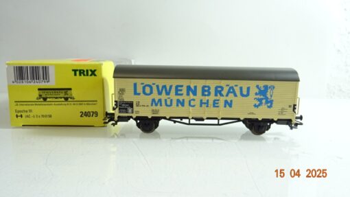 Trix H0 24079 AC gedeckter Güterwagen Löwenbräu München der DB in OVP PR7103