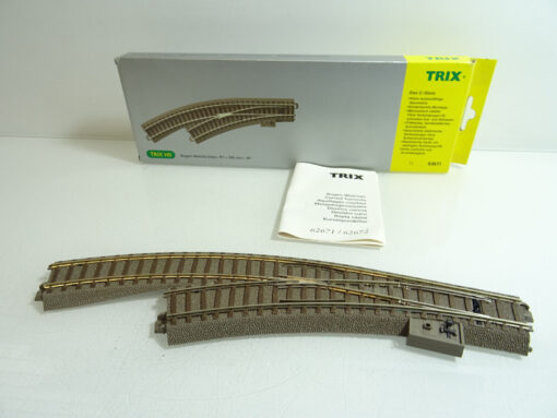 Trix H0 62671 C Gleis Bogenweiche links 360 mm R1 siehe Foto ein OVP CK1549
