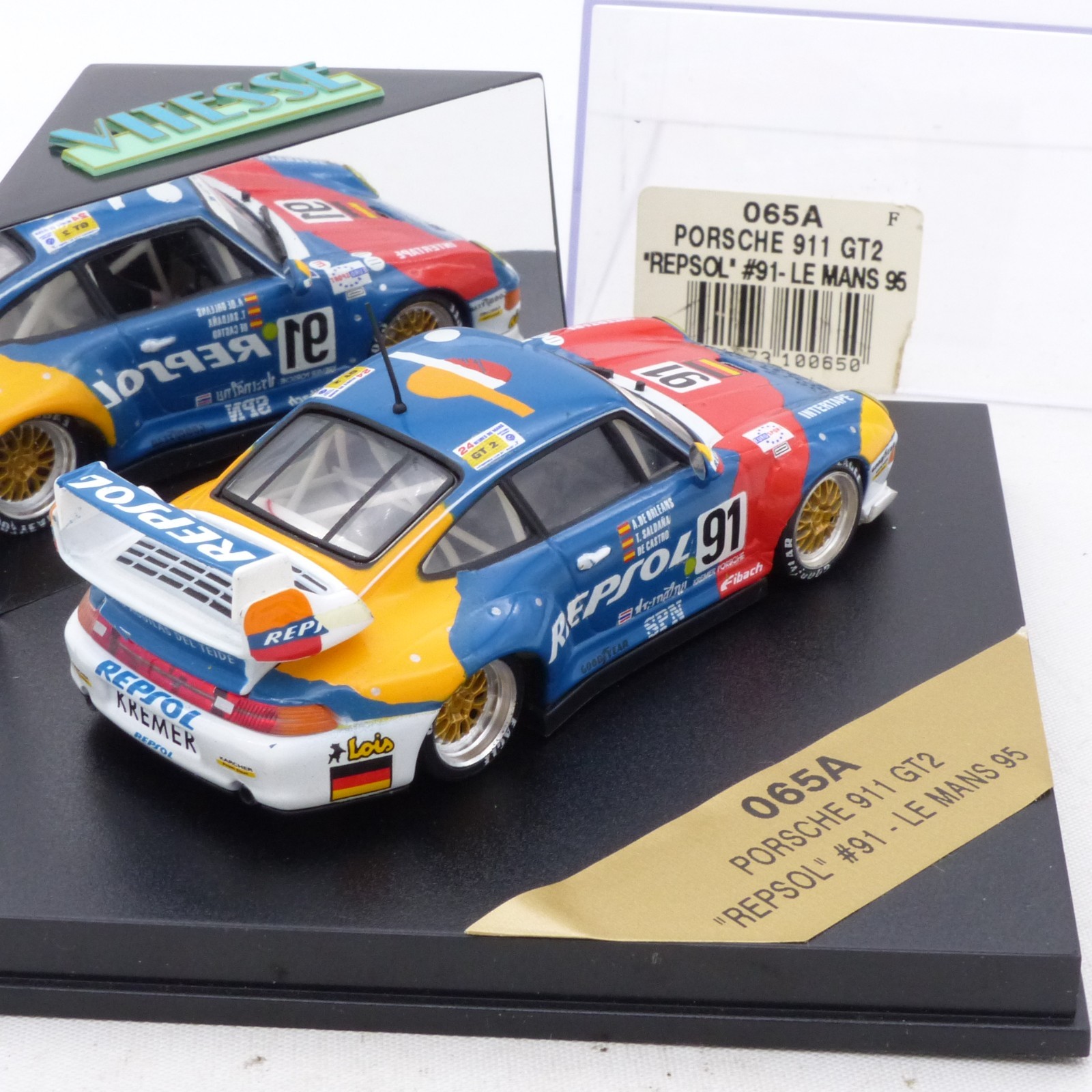 Vitesse 1:43 065A Porsche 911 GT2 Repsol #91 Le Manns 1995 in OVP EX7959 – Bild 3