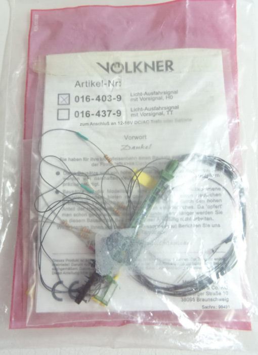 Völkner H0 016-403-9 Licht-Ausfahrtsignal mit Vorsignal  in OVP AR7138