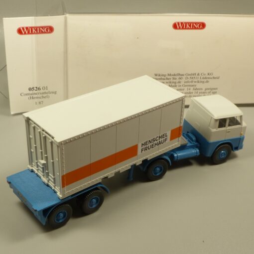 Wiking 1:87 052601 Henschel Containersattelzug Henschel Frühauf in OVP EX7137 – Bild 3