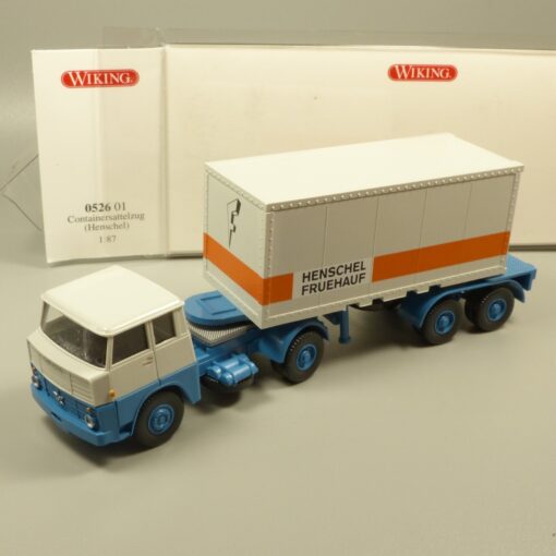 Wiking 1:87 052601 Henschel Containersattelzug Henschel Frühauf in OVP EX7137