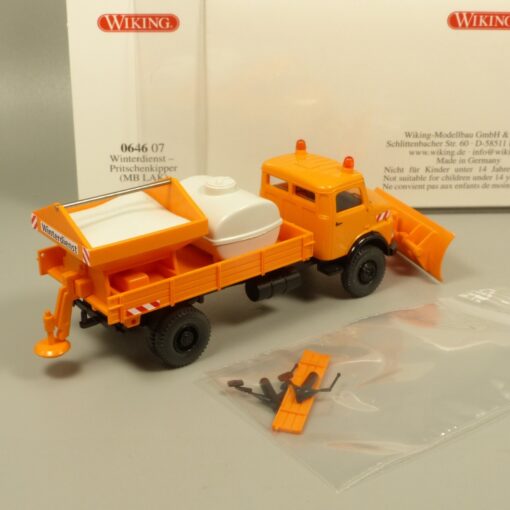 Wiking 1:87 064607 MB LAK Winterdienst Pritschenkipper kommunal in OVP EX7133 – Bild 4