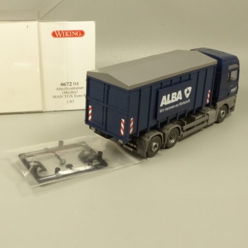 Wiking 1:87 067204 MAN TGX Abrollcontainer Miller ALBA in OVP EX7131 – Bild 3