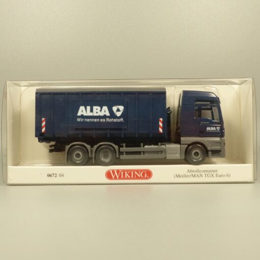 Wiking 1:87 067204 MAN TGX Abrollcontainer Miller ALBA in OVP EX7131 – Bild 4