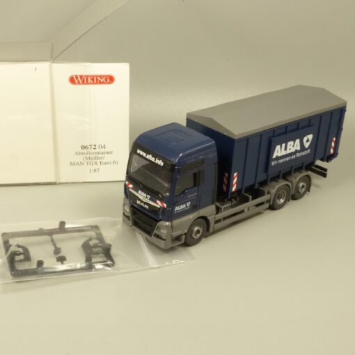 Wiking 1:87 067204 MAN TGX Abrollcontainer Miller ALBA in OVP EX7131