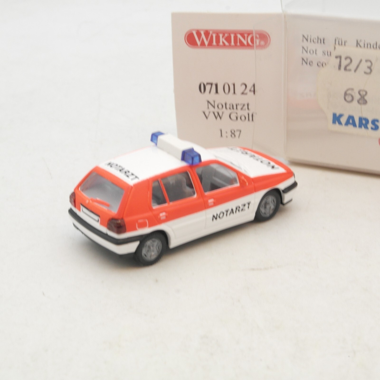 Wiking 1:87 071 01 24 Volkswagen VW Golf Notarzt in OVP RG4196 – Bild 3