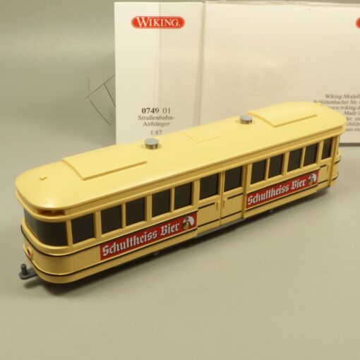 Wiking 1:87 074901 Straßenbahn Anhänger Schultheiss Bier in OVP EX7127 – Bild 3