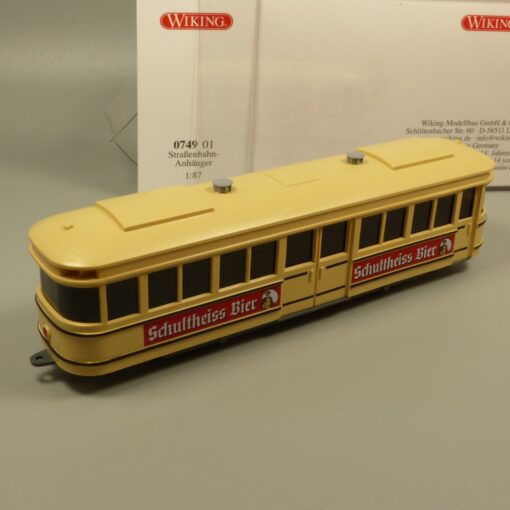 Wiking 1:87 074901 Straßenbahn Anhänger Schultheiss Bier in OVP EX7127