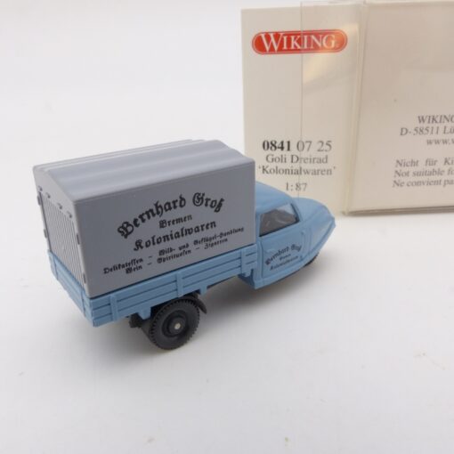 Wiking 1:87 08410725 Goli-Dreirad Kolonialwaren in OVP EX6870 – Bild 3
