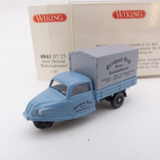 Wiking 1:87 08410725 Goli-Dreirad Kolonialwaren in OVP EX6870
