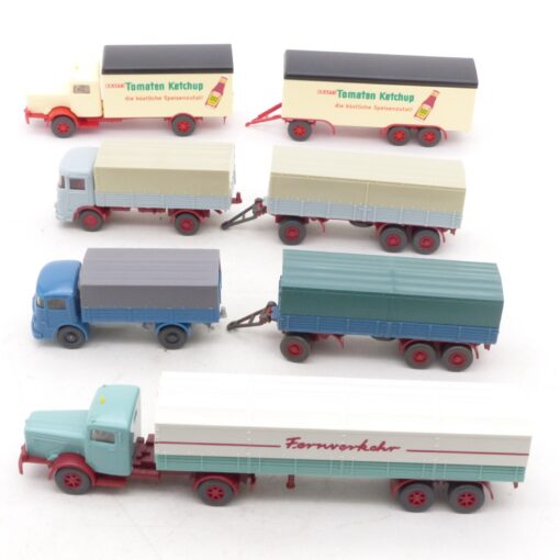 Wiking 1:87 4er-Pack ältere LKW Modelle siehe Bilder in Tüte EX7397