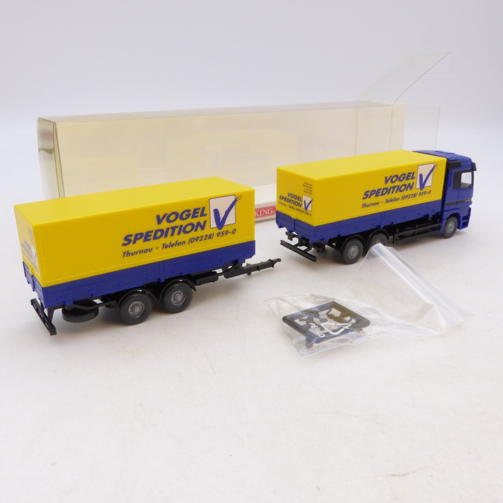 Wiking 1:87 598 02 41 MB Actros Hängerzug Vogel Spedition in OVP RG4052 – Bild 3