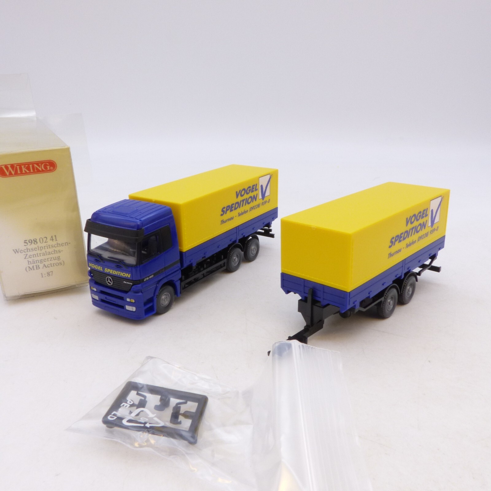 Wiking 1:87 598 02 41 MB Actros Hängerzug Vogel Spedition in OVP RG4052