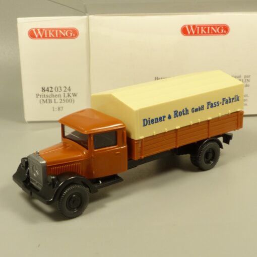 Wiking 1:87 8420324 MB L 2500 Pritschen-LKW Diener & Roth in OVP EX7182
