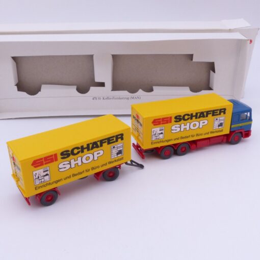 Wiking 1:87 Nr.: 47150 MAN F 90 Hängerzug Schäfer Shop, in OVP EX2811 – Bild 3