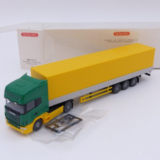 Wiking 1:87 Nr.: 5100436 Scania 144 Pritschen-Sattelzug neutral, in OVP EX2730