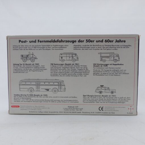 Wiking 1:87 PMS 80-06 Post- und Fernmeldefahrzeuge der 50er + 60er in OVP EX6667 – Bild 3