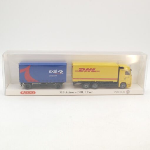 Wiking 1:87 PMS 82-20 MB Actros Lastzug DHL / Exel neuwertig in OVP RG8556 – Bild 3