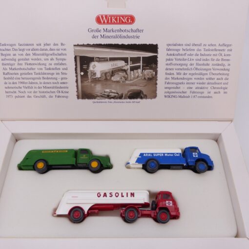 Wiking 1:87 Set 099082 Tankwagen im deutschen Alltag in OVP EX6456 – Bild 4
