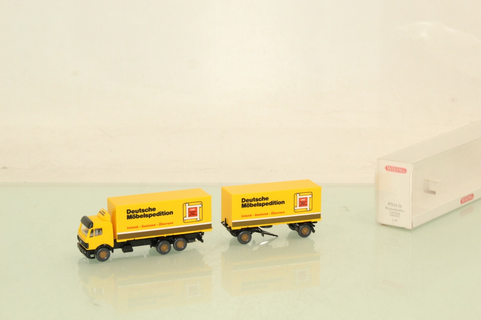 Wiking H0 573 Wechselkoffer-Lastzug (MAN) 1:87 DMS in EVP LW1965 – Bild 3