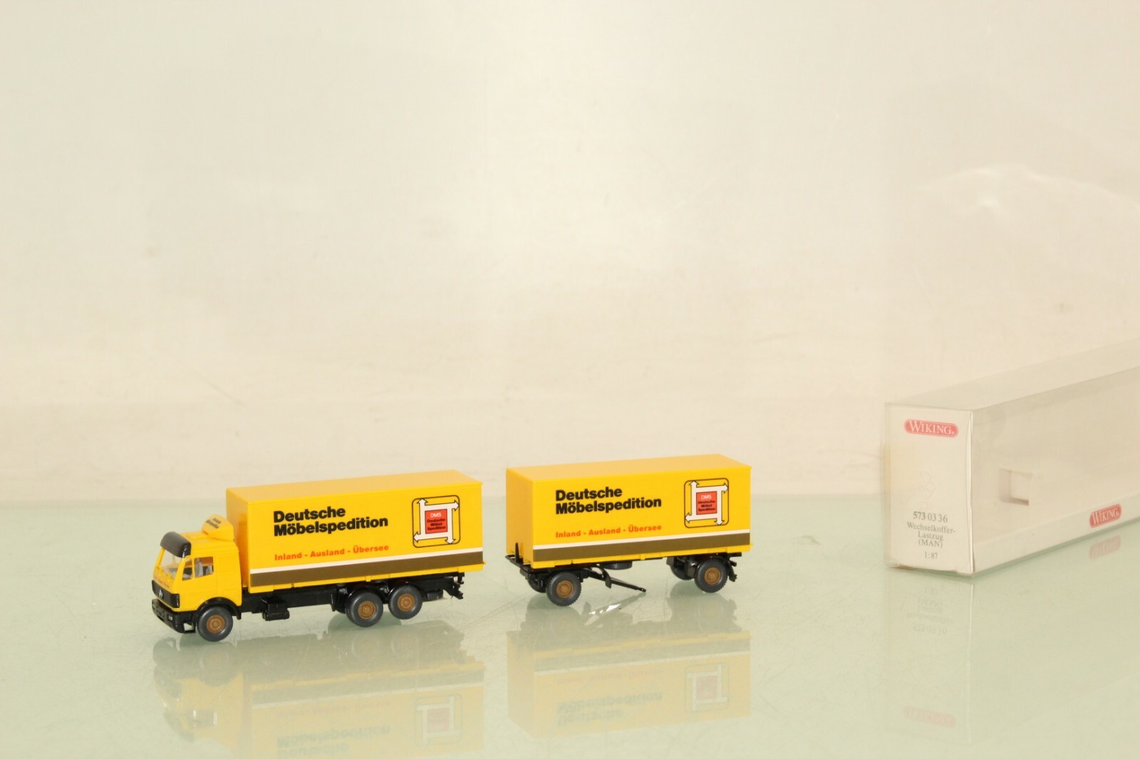 Wiking H0 573 Wechselkoffer-Lastzug (MAN) 1:87 DMS in EVP LW1965