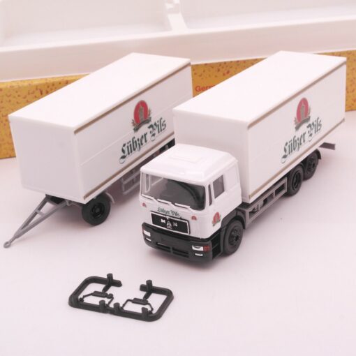 Albedo 1:87 297025 MAN Koffer Sattelzug mit Anhänger Lübzer-Pils in OVP RT5005 – Bild 3