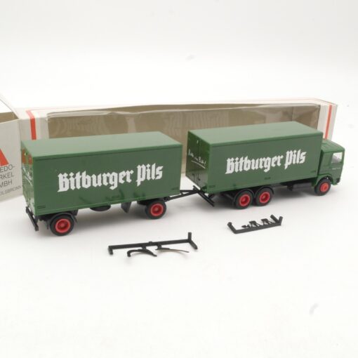 Albedo 1:87 MAN F8 Hängerzug Bitburger Pils in OVP RR595 – Bild 3