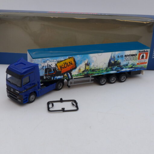 Albedo 1:87 MB Actros Sattelzug - Modellbahn Messe Köln 2000, in OVP EB3404