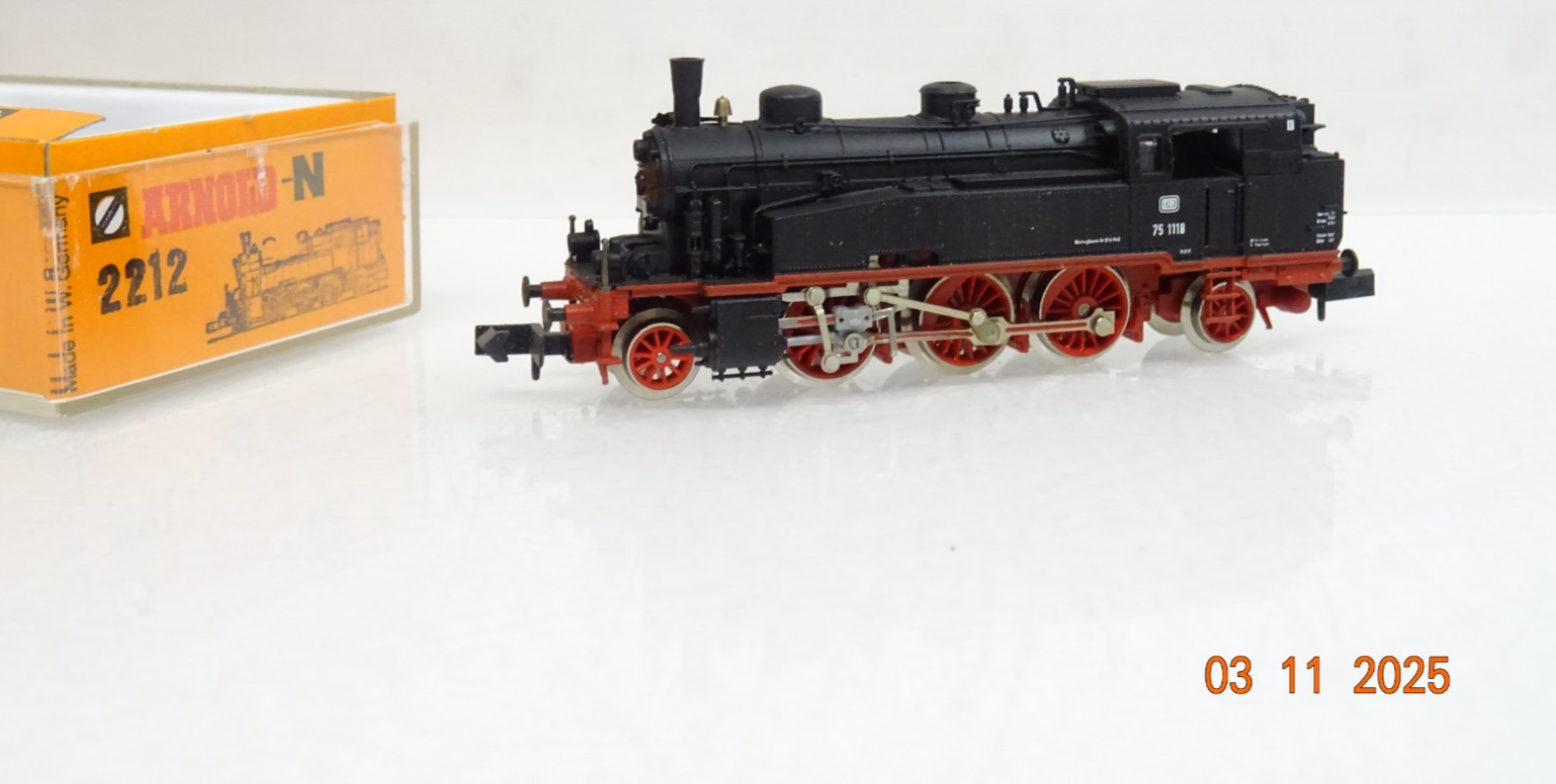 Arnold N 2212 Dampflok BR 75 1118 der DB in OVP JL4076