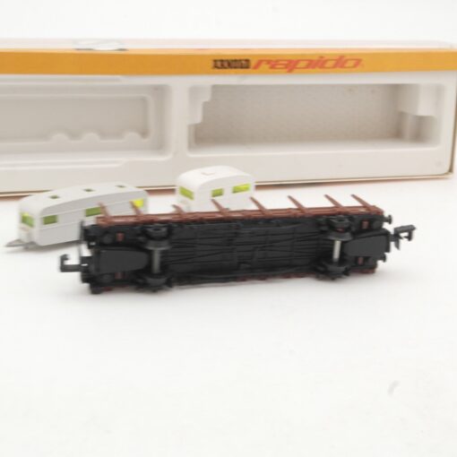 Arnold N 4472 Rungenwagen mit Wiking Wohnwagen in OVP QR9981 – Bild 4