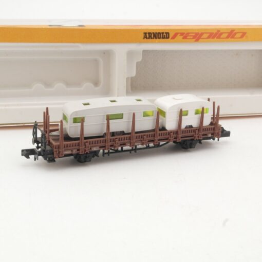 Arnold N 4472 Rungenwagen mit Wiking Wohnwagen in OVP QR9981