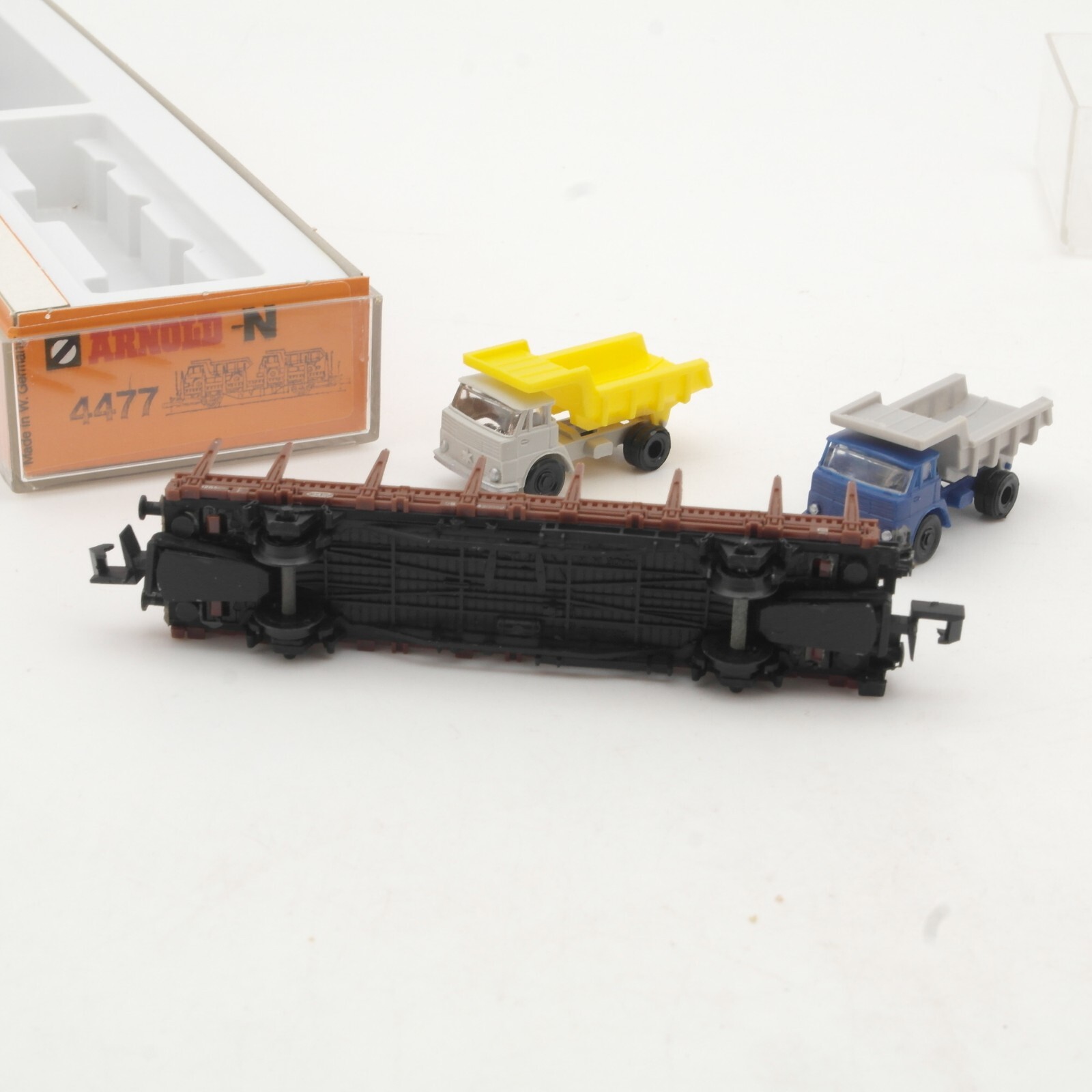 Arnold N 4477 Rungenwagen mit 2 Muldenkipper in OVP QR7960 – Bild 4