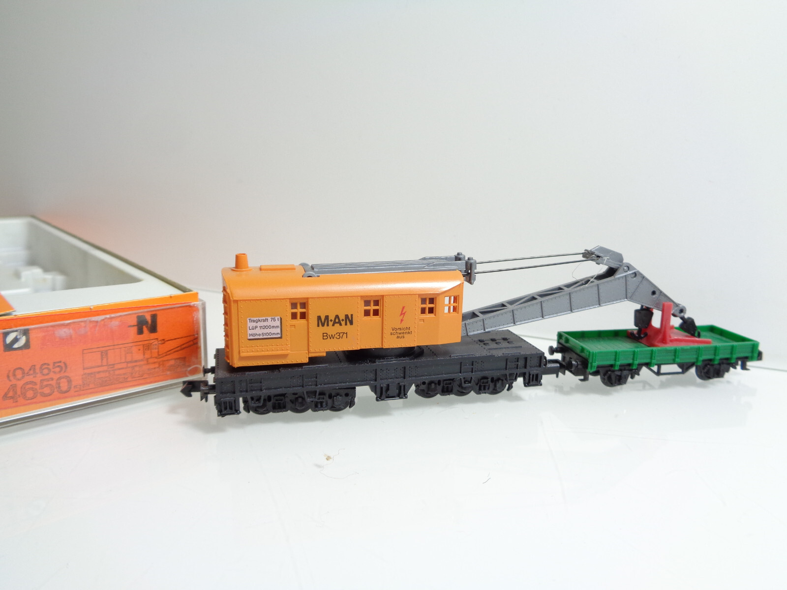 Arnold N 4650 Kranwagen MAN mit Schutzwagen in OVP JD2218