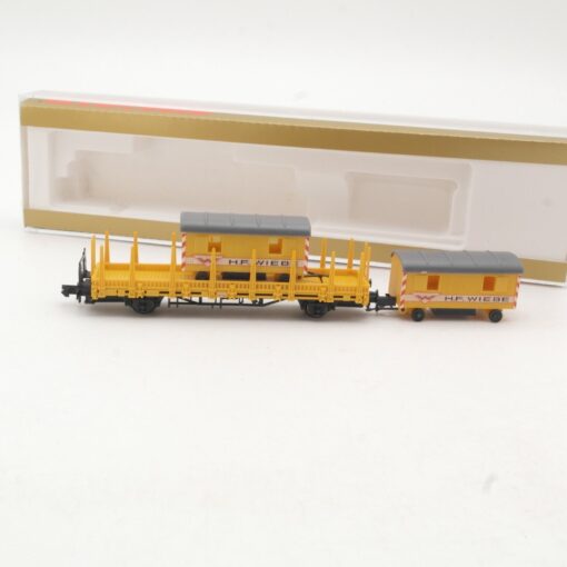 Arnold N 70555 Rungenwagen mit 2 Baustellenwagen der Fa. Wiebe in OVP RR252