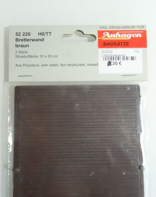 Auhagen Spur H0 / TT 52 220 Bretterwand 10 x 20 cm neuwertig in OVP QR4814 – Bild 3