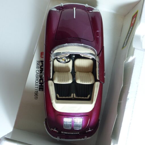 Bburago / Burago 1:18 3031 Porsche 356B Cabriolet weinrot in OVP EX3484 – Bild 4