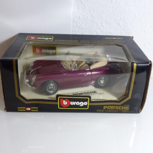 Bburago / Burago 1:18 3031 Porsche 356B Cabriolet weinrot in OVP EX3484 – Bild 5