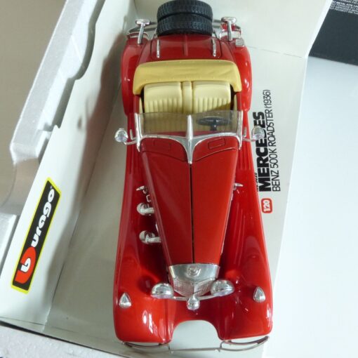 Bburago / Burago 1:20 3020 Mercedes Benz 500K Roadster rot in OVP EX3209 – Bild 3