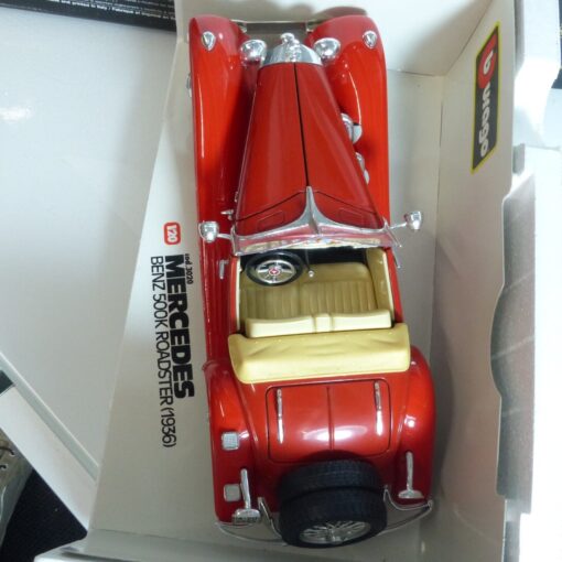 Bburago / Burago 1:20 3020 Mercedes Benz 500K Roadster rot in OVP EX3209 – Bild 4