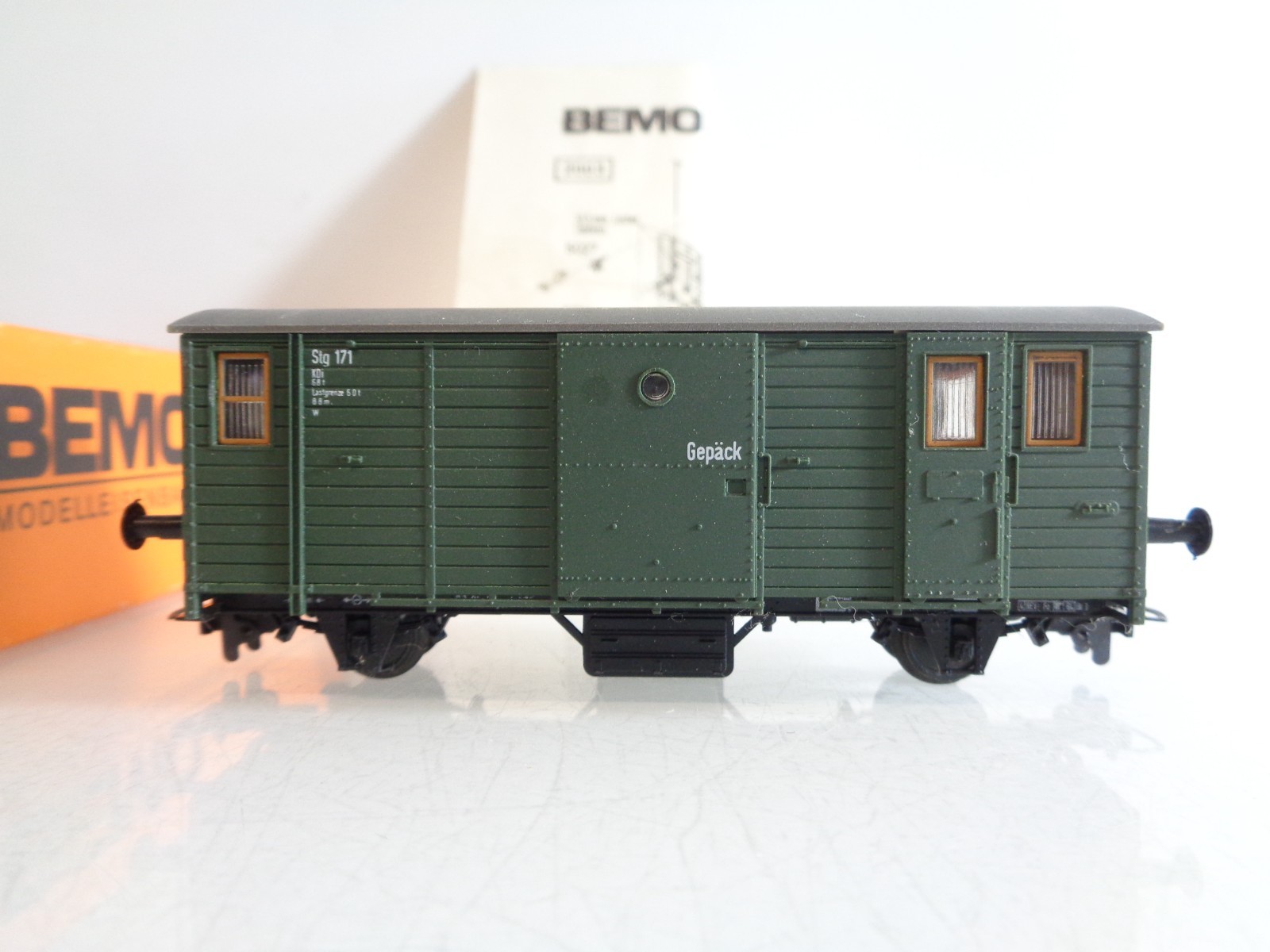Bemo H0e 2203 Pufferwagen G  in OVP BH827 – Bild 3