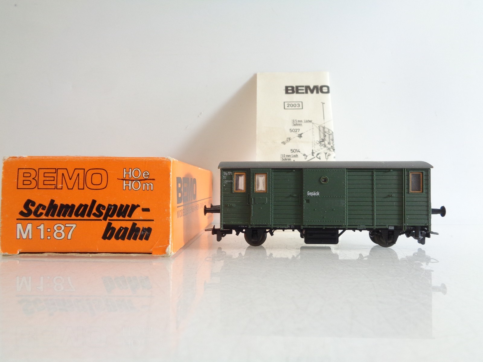 Bemo H0e 2203 Pufferwagen G  in OVP BH827