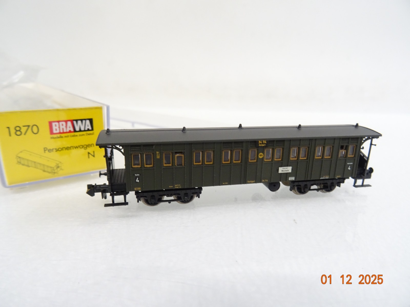 Brawa N 1870 Personenwagen 4. klasse der DRG in OVP RR5120